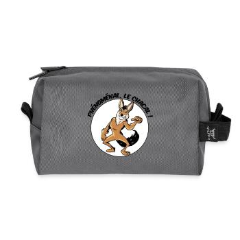 Phénoménal, le chacal ! - Trousse de toilette en tissu recyclé - anthracite - Devant