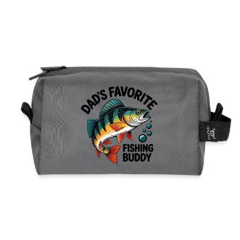 L’Ange Buddy de Papa - Trousse de toilette en tissu recyclé - anthracite - Devant