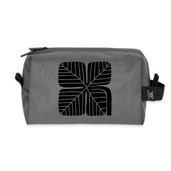 Bold Lucky Clover Linocut Design - Recycelte Kulturtasche - Anthrazit - Vorne