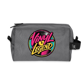 Vinyl Legend : Design culte de disques - Trousse de toilette en tissu recyclé - anthracite - Devant
