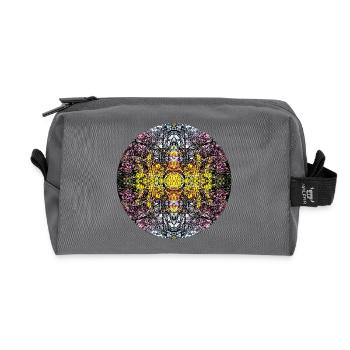 Source du Mandala de la nature dans le parc municipal - Trousse de toilette en tissu recyclé - anthracite - Devant