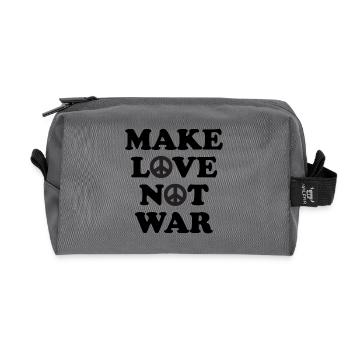 Make Love not War - Recycelte Kulturtasche - Anthrazit - Vorne