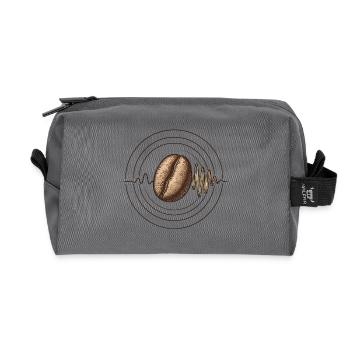 Kaffee-Kern Klangwelle - Recycelte Kulturtasche - Anthrazit - Vorne