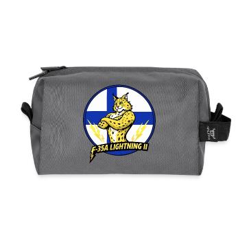 Lynx finlandais Ligthning2 - Trousse de toilette en tissu recyclé - anthracite - Devant