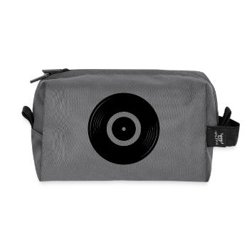 vinyl - Recycled Toiletry Zip Bag - anthracite - Front
