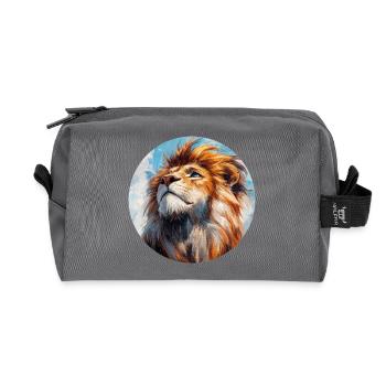 Design de Lion - Recycled Toiletry Zip Bag - anthracite - Front