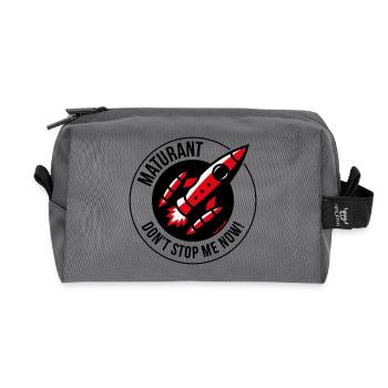 Matura – Don't Stop Me Now! (Matura / POS 3C) - Recycled Toiletry Zip Bag - anthracite - Front