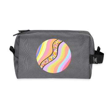 Joyful stream - Recycelte Kulturtasche - Anthrazit - Vorne