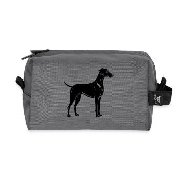 Intrigue Hound - Trousse de toilette en tissu recyclé - anthracite - Devant