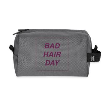 bad hair day - Recycelte Kulturtasche - Anthrazit - Vorne