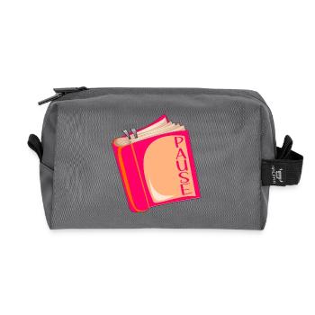 Buch Lesen Pause - Recycelte Kulturtasche - Anthrazit - Vorne
