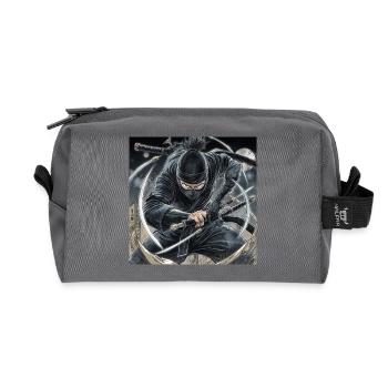 Nuit de combat contre les Ninja Shadows - Trousse de toilette en tissu recyclé - anthracite - Devant