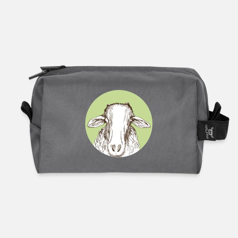 Sheep - Recycled Toiletry Zip Bag - anthracite