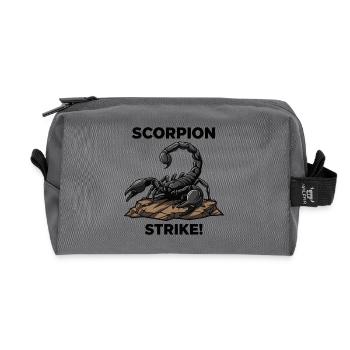 Schwarzer Skorpion Gefahr Giftschlag Natur - Recycelte Kulturtasche - Anthrazit - Vorne