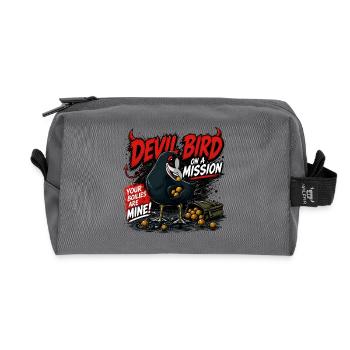 Teufelsvogel-Karpfen-Angeln Boilie-Dieb-Design - Recycelte Kulturtasche - Anthrazit - Vorne