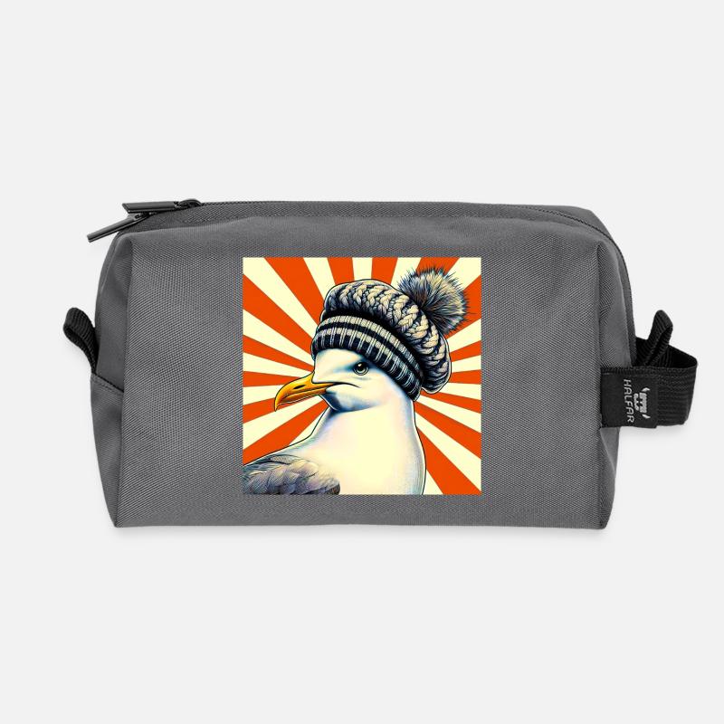 gull - Recycled Toiletry Zip Bag - anthracite