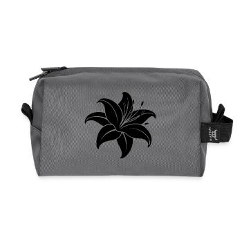 Tiger lily - Recycled Toiletry Zip Bag - anthracite - Front