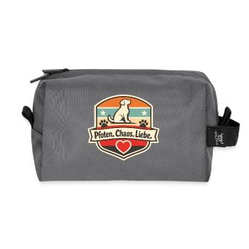 Pfoten Chaos Liebe Patch - Recycelte Kulturtasche - Anthrazit - Vorne