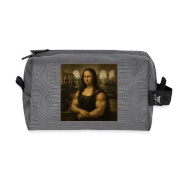 Mona Lifta Leonardo da Vinci Haltérophilie amusante - Trousse de toilette en tissu recyclé - anthracite - Devant
