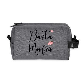 Sweden Best Grandpa - Recycled Toiletry Zip Bag - anthracite - Front