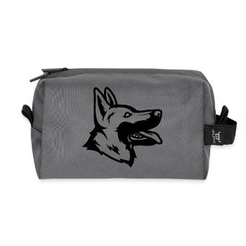 Deutscher Schäferhund - Recycelte Kulturtasche - Anthrazit - Vorne