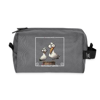 Team Möweduo - Recycelte Kulturtasche - Anthrazit - Vorne