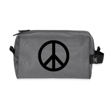 Signe de paix - Trousse de toilette en tissu recyclé - anthracite - Devant