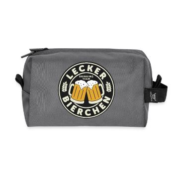 Lecker Bierchen trinken shirt JGA - Recycled Toiletry Zip Bag - anthracite - Front