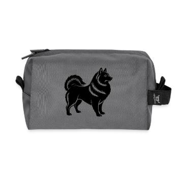 Japanischer Spitz - Recycelte Kulturtasche - Anthrazit - Vorne
