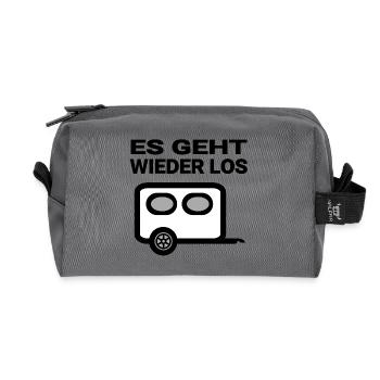 Camping - Recycelte Kulturtasche - Anthrazit - Vorne