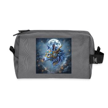 Mystic Crown Moon Wolf - Recycelte Kulturtasche - Anthrazit - Vorne