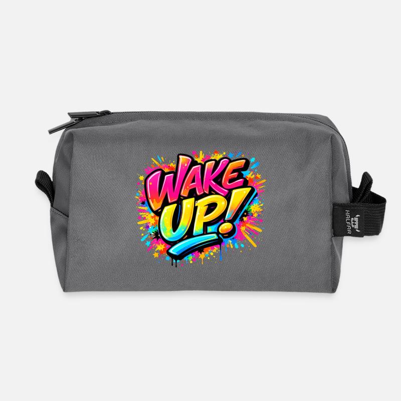 Wake_Up - Recycelte Kulturtasche - Anthrazit