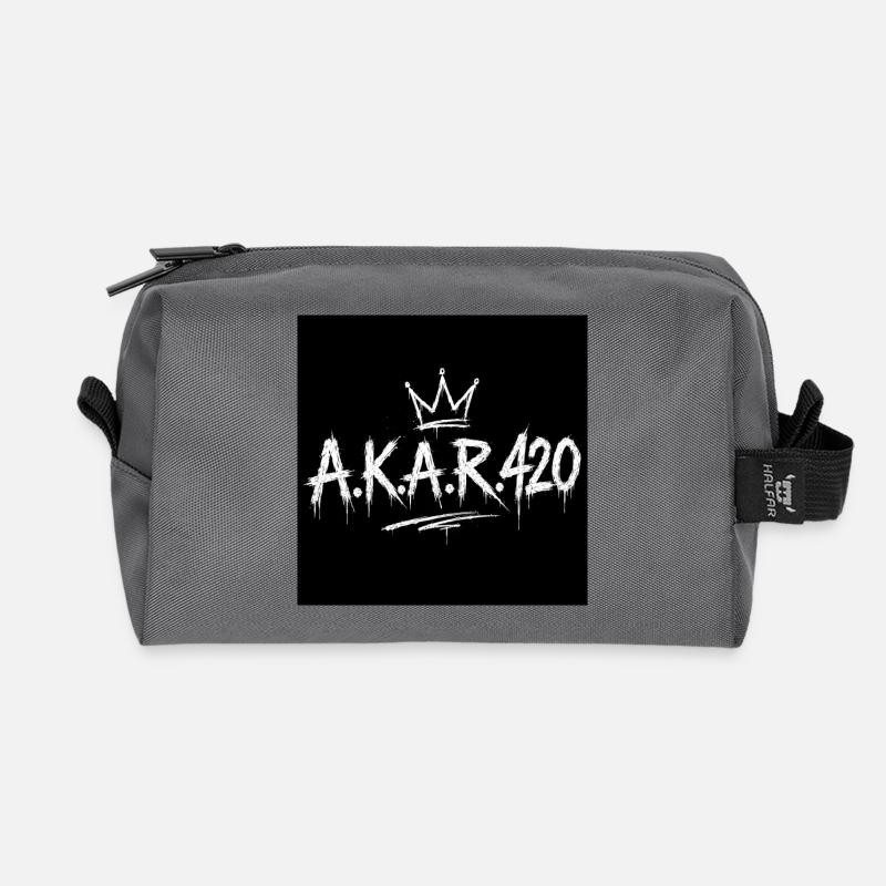 AKAR420 Graffiti Krone - Recycelte Kulturtasche - Anthrazit