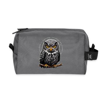 Kleiner wilder Waldkautz - Recycelte Kulturtasche - Anthrazit - Vorne