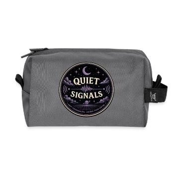 Quiet Signals Kosmos-Nacht - Recycelte Kulturtasche - Anthrazit - Vorne