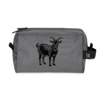 chèvre - Trousse de toilette en tissu recyclé - anthracite - Devant
