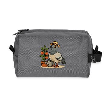 Balcony Pigeon Tomatoes Shirt - Recycelte Kulturtasche - Anthrazit - Vorne