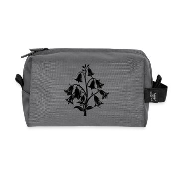 Fleurs de jacinthes - Trousse de toilette en tissu recyclé - anthracite - Devant