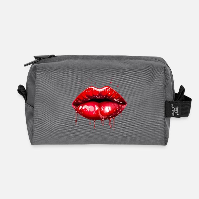 Lipps, Design #3 - Recycled Toiletry Zip Bag - anthracite