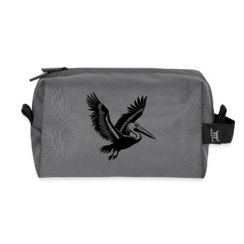 Pélican volant - Trousse de toilette en tissu recyclé - anthracite - Devant