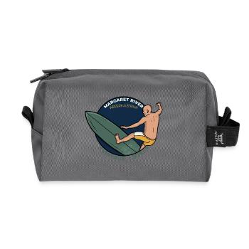Vintage Margaret River Western Australia Brandung - Recycelte Kulturtasche - Anthrazit - Vorne