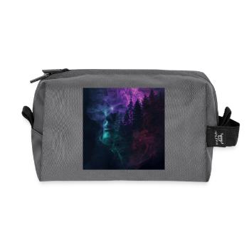 The Spirit of the Forest – Surreal Melancholy - Recycled Toiletry Zip Bag - anthracite - Front