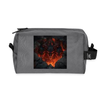 Augen des Abgrunds – Infernale Lavadämonen - Recycelte Kulturtasche - Anthrazit - Vorne