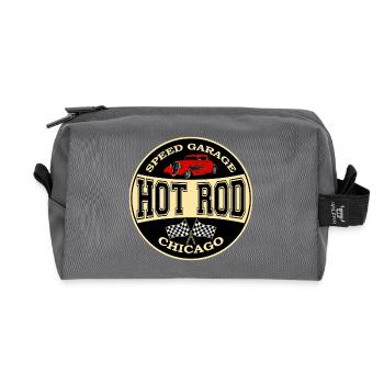 hot rod logo - Trousse de toilette en tissu recyclé - anthracite - Devant
