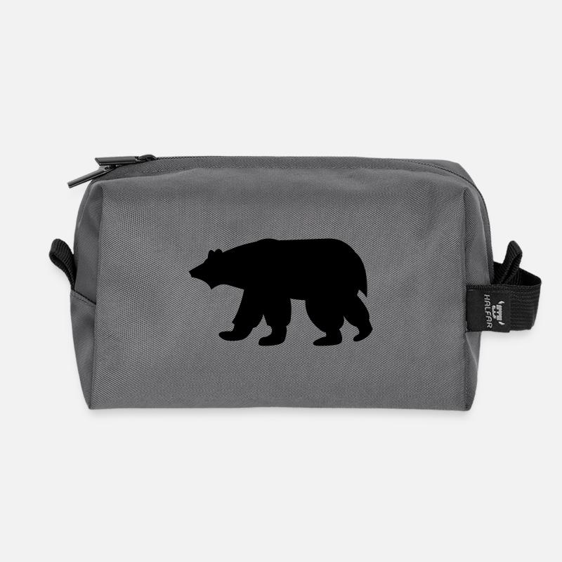 Polarbären Eisbären Bären Geschenke - Recycelte Kulturtasche - Anthrazit