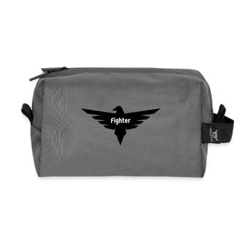 Adler Fighter - Recycled Toiletry Zip Bag - anthracite - Front