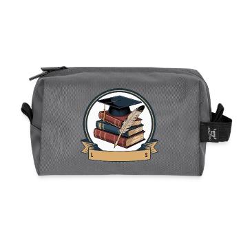 Learn Always, Lead Always - Recycled Toiletry Zip Bag - anthracite - Front