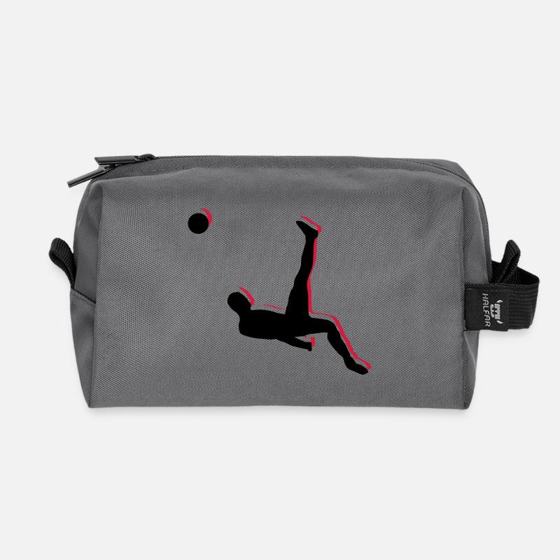 Fußball Fallrückzieher Sport - Recycelte Kulturtasche - Anthrazit