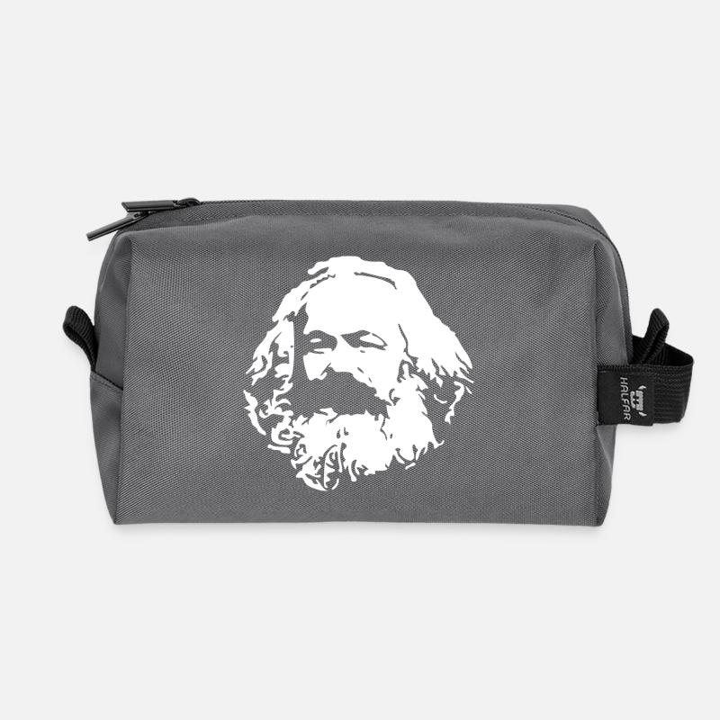 Karl-Marx-Schablone - Recycelte Kulturtasche - Anthrazit
