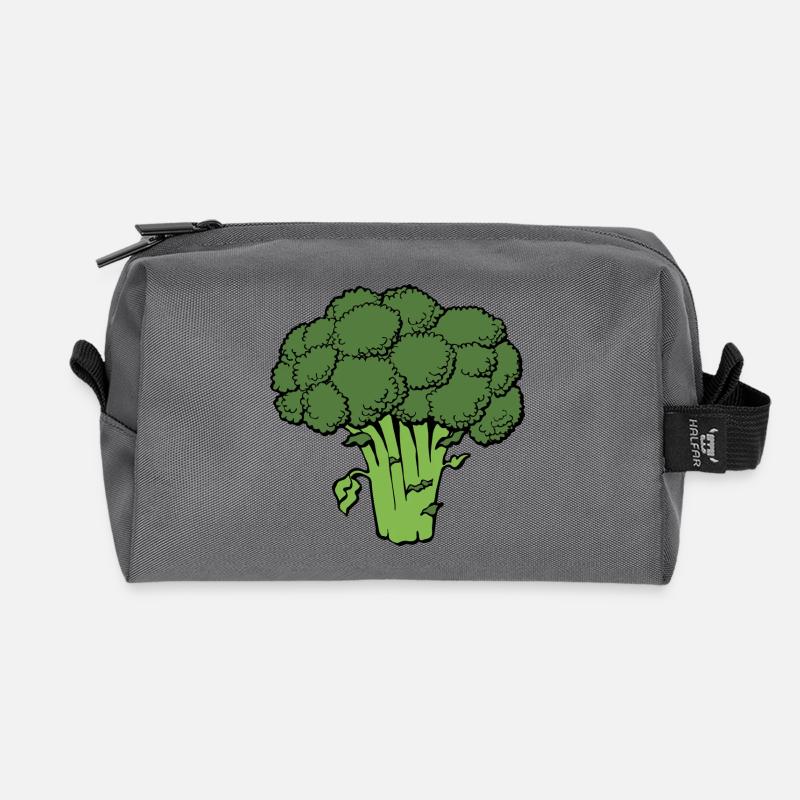 broccoli - Recycelte Kulturtasche - Anthrazit